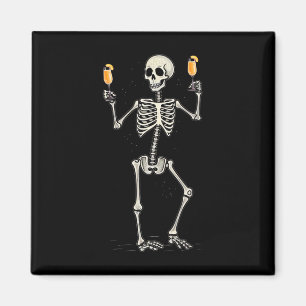 Íman Halloween Skeleton Bebendo Peach Bellini Tail