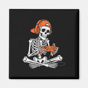 Íman Halloween Skeleton Gamer Video Gaming Boys Men Kid