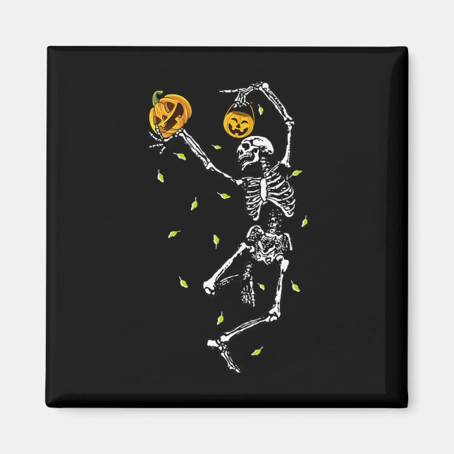 Íman Halloween Skeleton Men Women Dance Skeleton Pumpk (Frente)