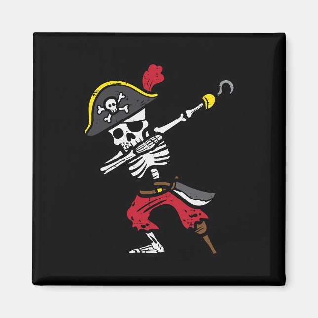 Íman Halloween Skeleton Pirate Dab Costume Boy Tod (Frente)