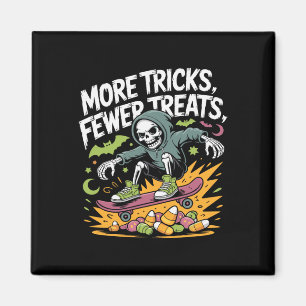 Íman Halloween Skeleton Skater Truques Sketboard