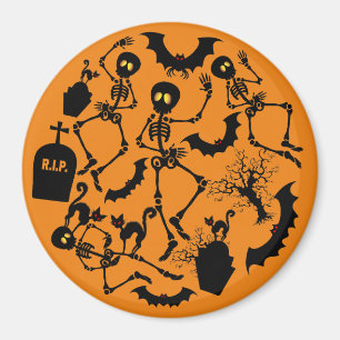 Íman Halloween Skeletons Macabre Dance