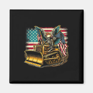 Íman Halloween Skull, Bandeira Americana