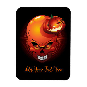 Íman Halloween Skull e Pumpkin