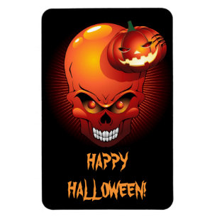 Íman Halloween Skull e Pumpkin Premium Flexi Magnet