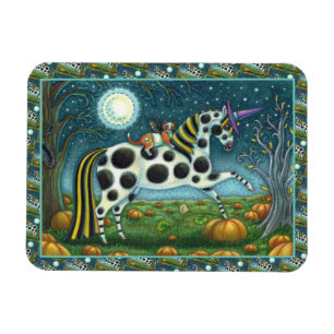 Íman HALLOWEEN SPONTTED PONY & BAT CAT Fantasy Horse