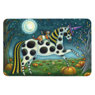 Íman HALLOWEEN SPONTTED PONY & BAT CAT Fantasy Horse
