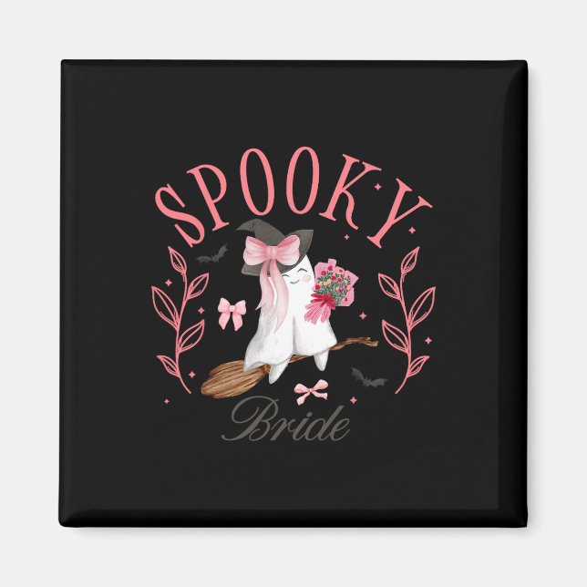 Íman Halloween Spooky Ghost Bride Chelorette Último Boo (Frente)