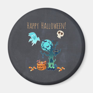 Íman Halloween Spooky Ghosts Bats Skulls & Candy