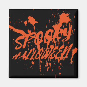 Íman Halloween Spooky Splash Retro Red Orange Horror