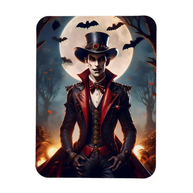 Íman Halloween Steampunk Gótico Zumbi Vampiro (Vertical)