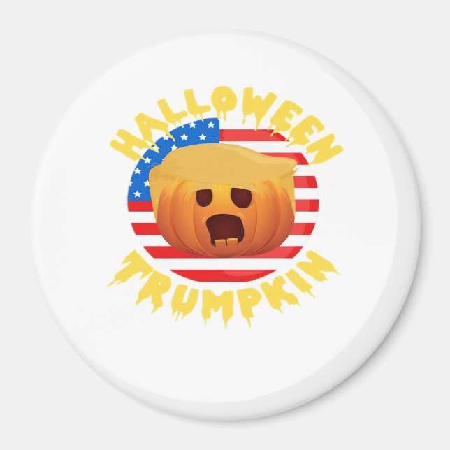 Íman Halloween Trumpkin Funny Pumpkin Parody (Frente)