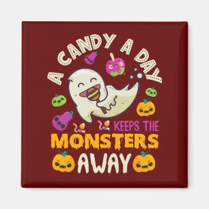 Íman Halloween Um Docinho Por Dia Mantém Os Monstros Lo