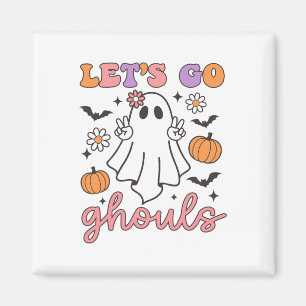 Íman Halloween Vamos Ir Ghouls Fantasma Retro Costume W