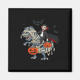 Íman Halloween Vampire Riding T Rex Boys Garotas