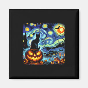 Íman Halloween Van Gogh Starry Night Black