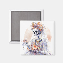 Íman Halloween Watercolor Skeleton Magnet