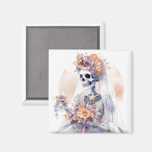 Íman Halloween Watercolor Skeleton Magnet