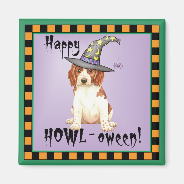 Íman Halloween Welsh Springer Spaniel (Frente)