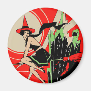 Íman Halloween Witch Flying (vintage)