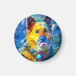 Íman Halo: Retrato de um German shepherd