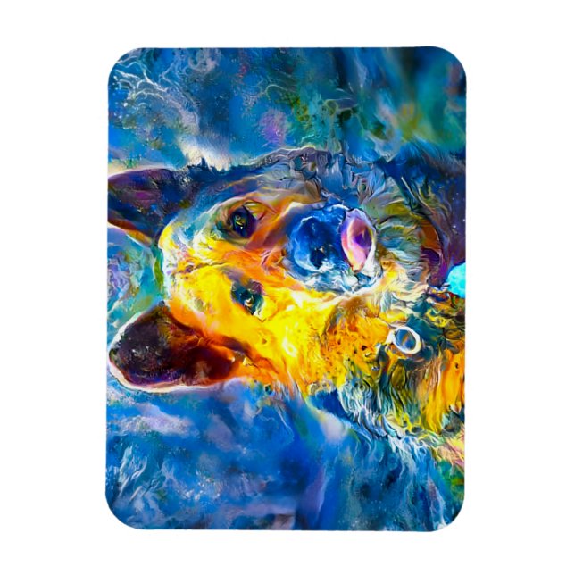 Íman Halo: Retrato de um German shepherd (Vertical)