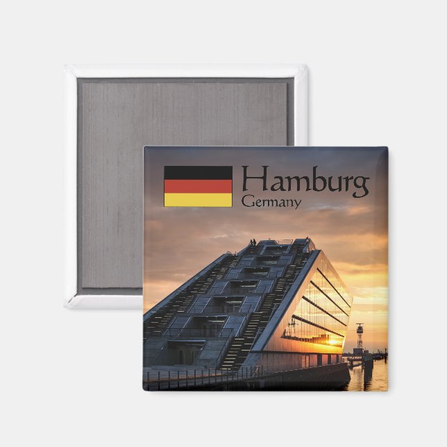 Íman Hamburg Souvenir (Front/Back)