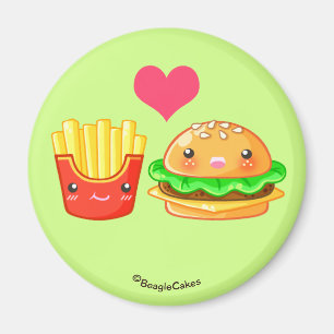 Íman Hamburger bonito & ímã das fritadas