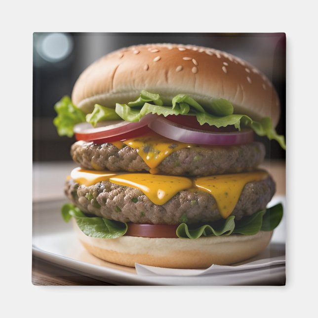 Íman Hamburger com queijo (Frente)