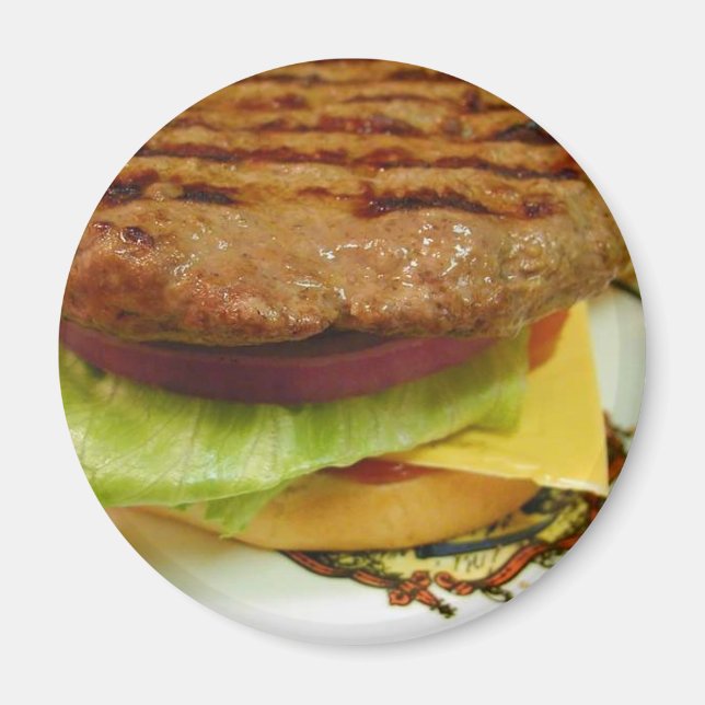 Íman Hamburger Meat Patty Patty Alface Tomates Buns (Frente)