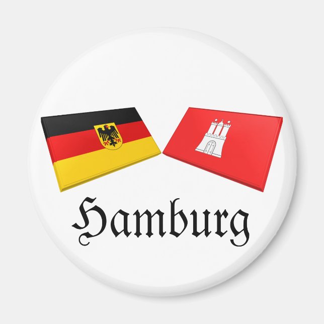 Íman Hamburgo, Alemanha, Azulejos de bandeira (Frente)