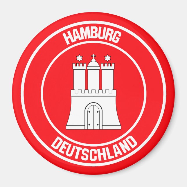 Íman Hamburgo Round Emblem (Frente)