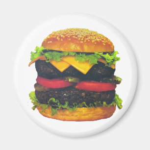 Íman Hambúrguer duplo de Deluxe com Queijo