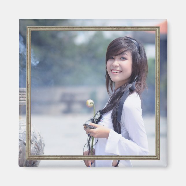 Íman HAMbyWG - Imagem fotográfica com uma borda pratead (Frente)