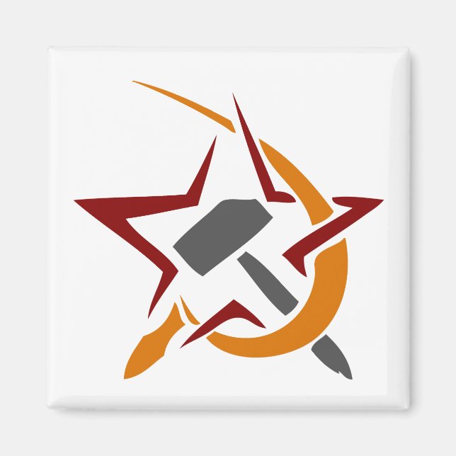 ÍMAN HAMMER SICKLE RED STAR (Frente)