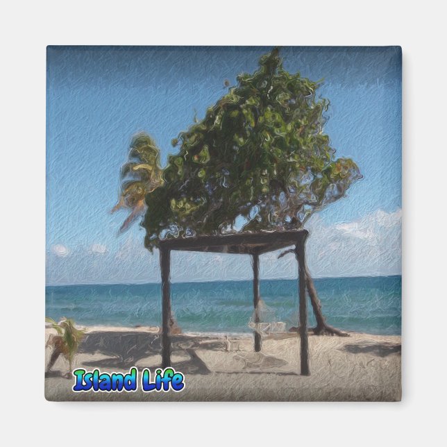 Íman Hammock na praia (Frente)