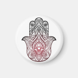 Íman Hamsa com padrão boho 