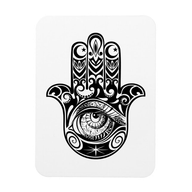 Íman Hamsa Hand Zendoodle (Vertical)