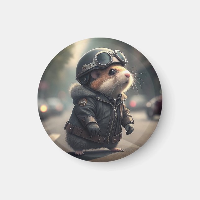 Íman Hamster Biker (Frente)