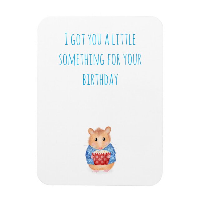 Íman Hamster bonito com presente de aniversário de íman (Vertical)