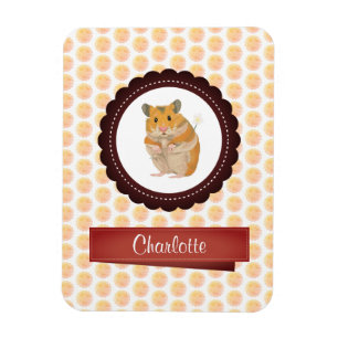 Íman Hamster das Meninas Vermelhas e Rosa