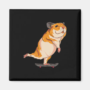 Íman Hamster de Skate - Roedor Patinador Fofo de Skate