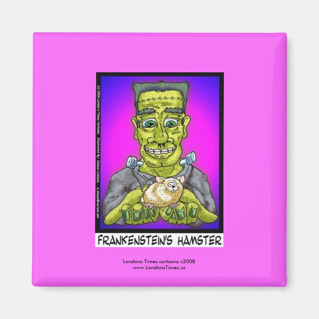 Íman Hamster Divertido do Frankenstein Ímã Cartoon (Frente)