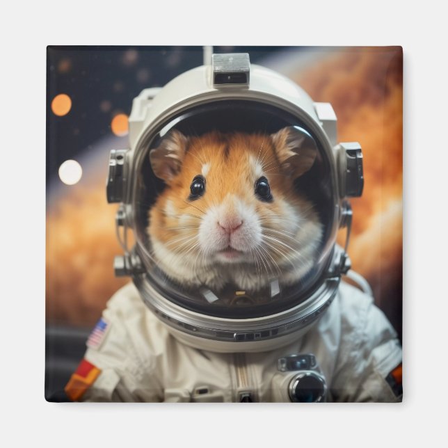 Íman Hamster do Astronauta Espacial Exterior (Frente)