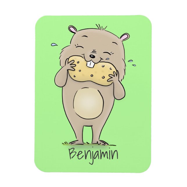 Íman Hamster sorridente e bonito com desenho animado de (Vertical)