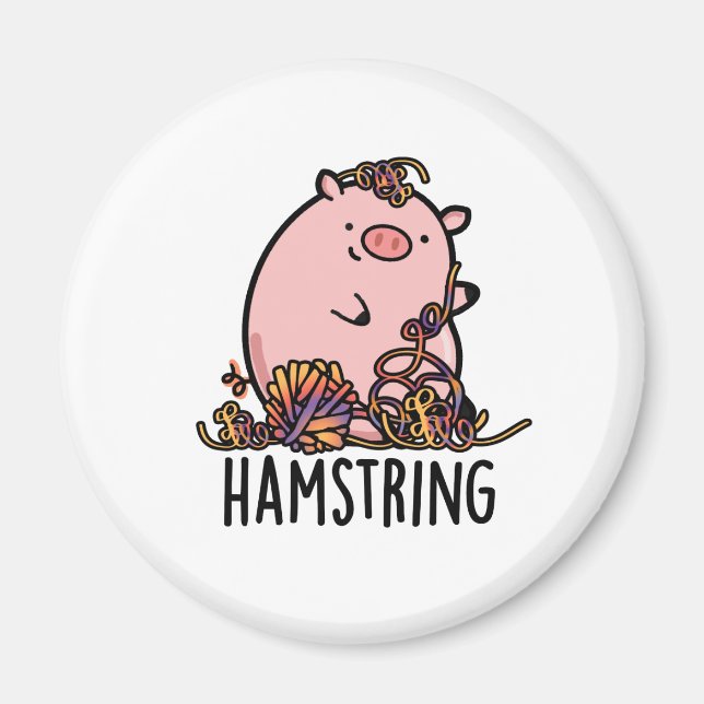 Íman Hamstring Funny Pig Pun (Frente)
