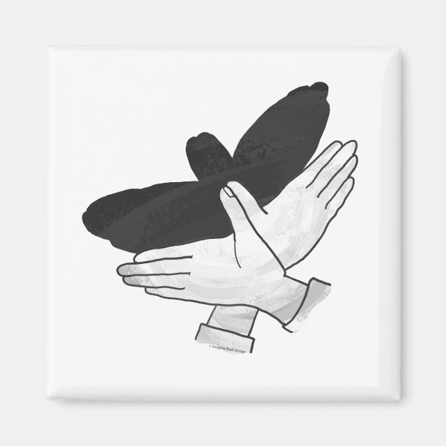 Íman Hand Silhouette Eagle (Frente)