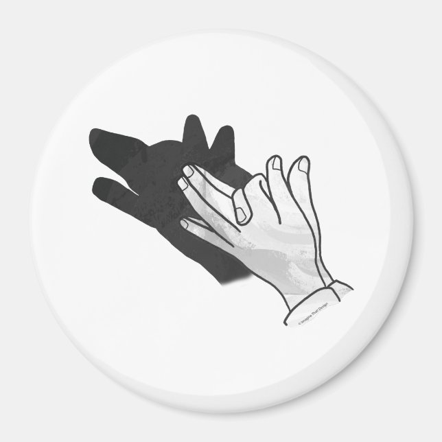 Íman Hand Silhouette Wolf (Frente)