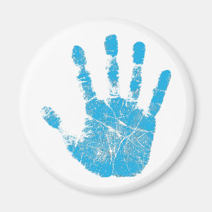 Íman Handprint azul
