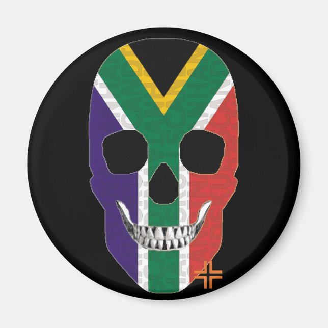 Íman HANDSKULL África do Sul à volta do ímã B2 (Frente)